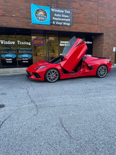 Professional tint install